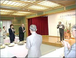 村長 歓迎の挨拶写真